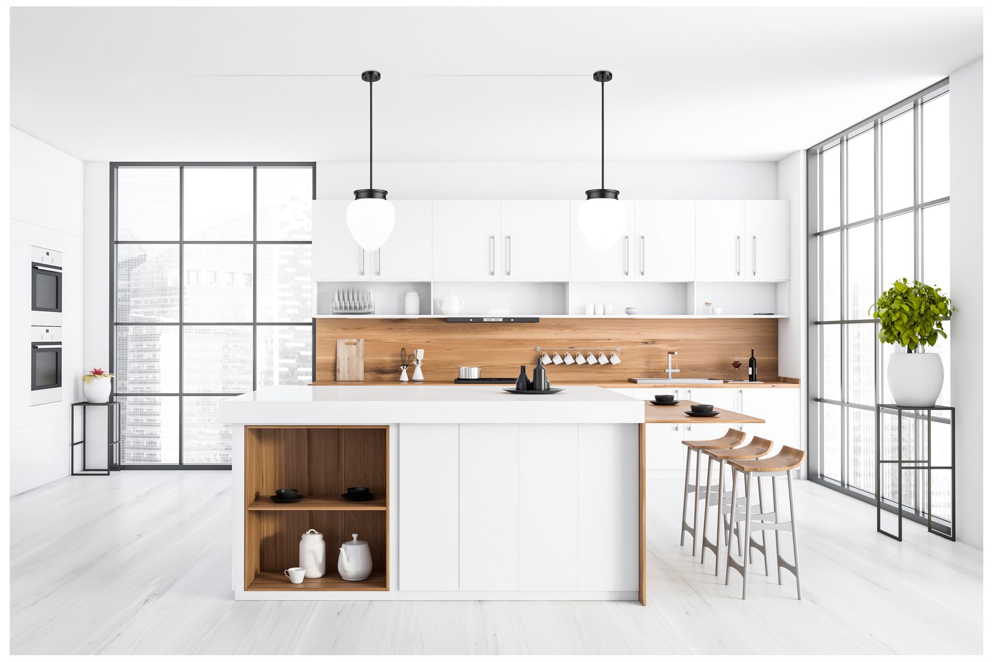 Image 2 Gideon by Z-Lite Matte Black 1 Light Pendant more views