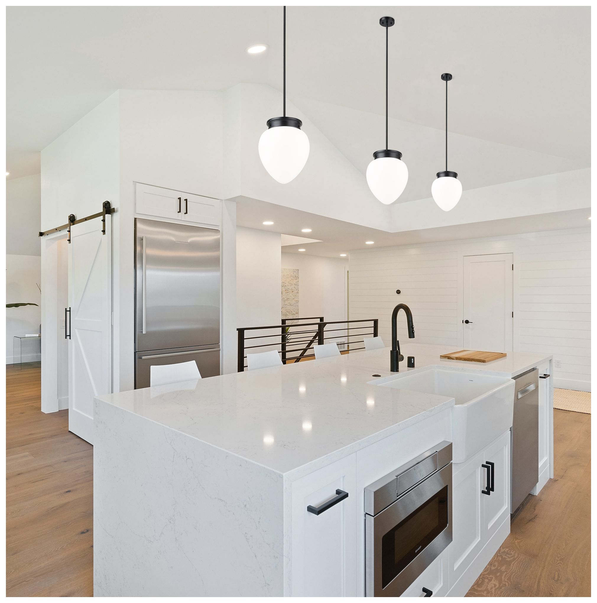 Image 3 Gideon by Z-Lite Matte Black 1 Light Pendant more views