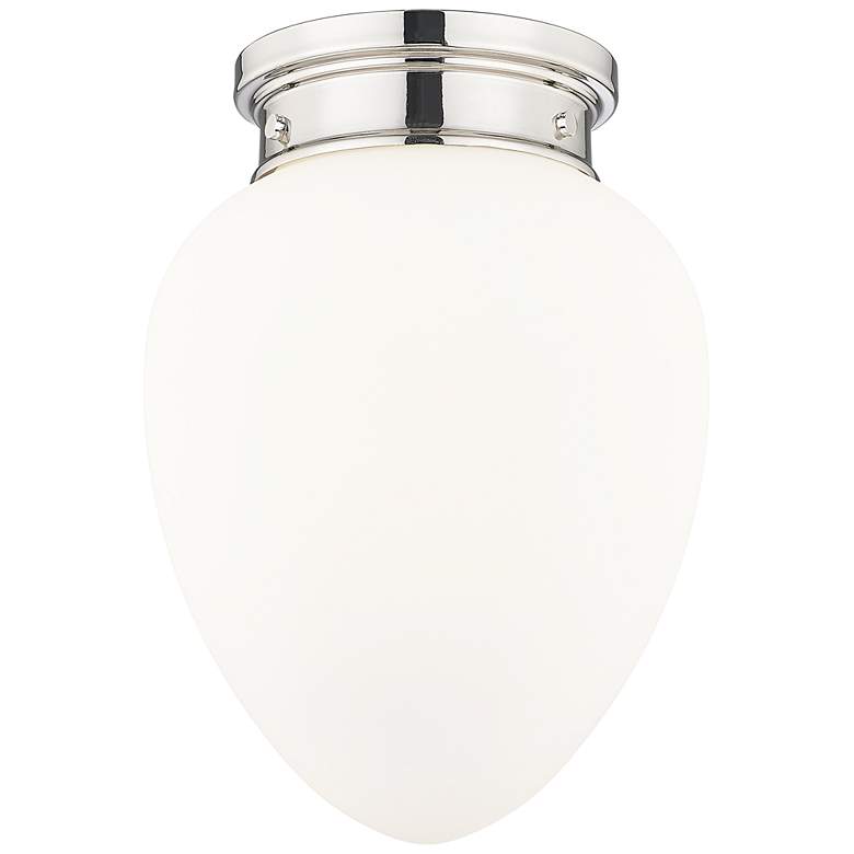 Image 1 Gideon by Z-Lite Polished Nickel 1 Light Flush Mount