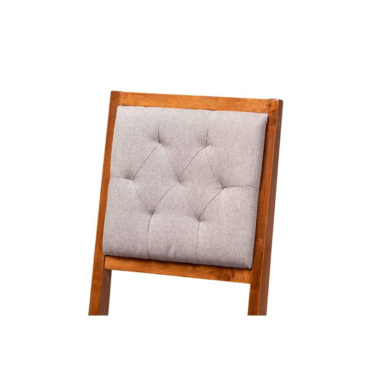 Image 3 Gideon Gray Tufted Fabric Dining Chairs Set of 2 more views