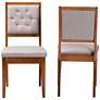 Gideon Gray Tufted Fabric Dining Chairs Set of 2