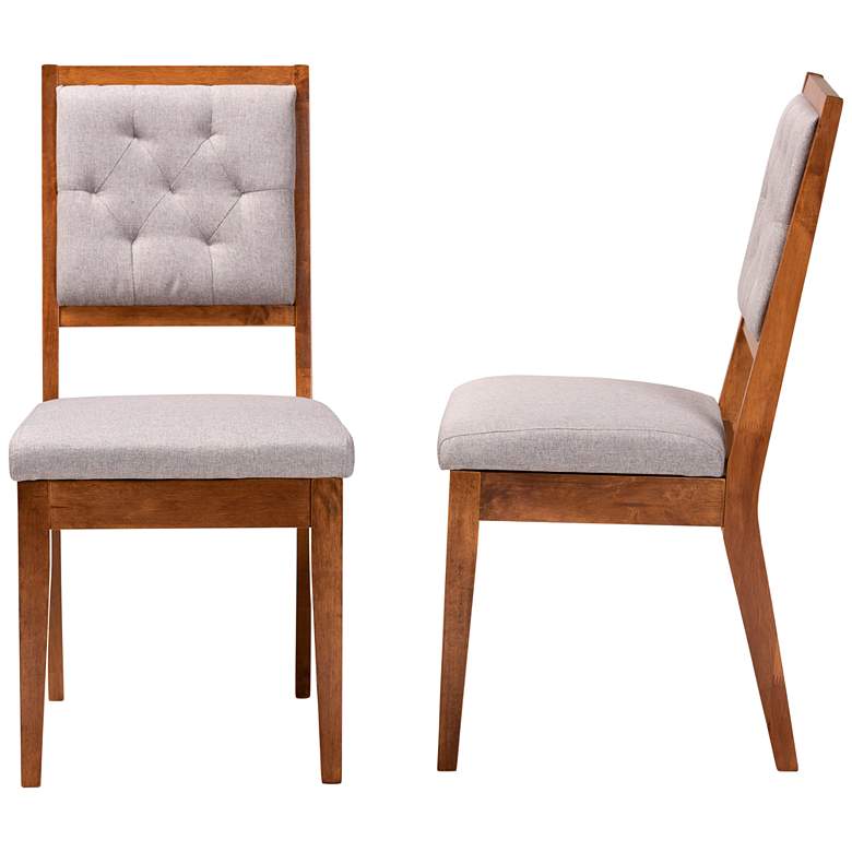 Image 7 Gideon Gray Tufted Fabric Dining Chairs Set of 2 more views