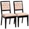 Gideon Sand Tufted Fabric Dining Chairs Set of 2
