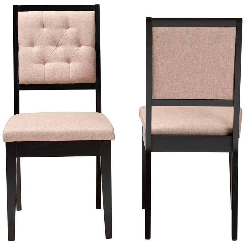 Image 5 Gideon Sand Tufted Fabric Dining Chairs Set of 2 more views