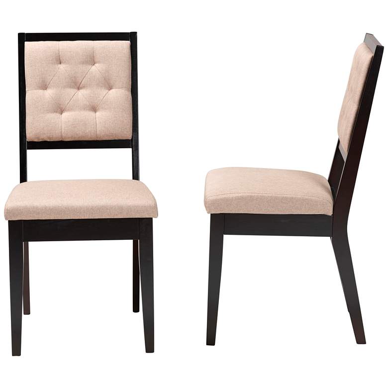 Image 6 Gideon Sand Tufted Fabric Dining Chairs Set of 2 more views