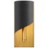 Gigi 11 1/2"H Heritage Brass with Satin Black Wall Sconce