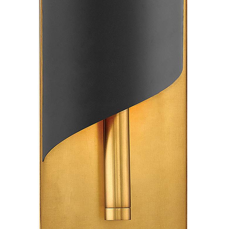 Image 2 Gigi 11 1/2"H Heritage Brass with Satin Black Wall Sconce more views