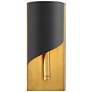 2_Gigi 11 1/2"H Heritage Brass with Satin Black Wall Sconce more views