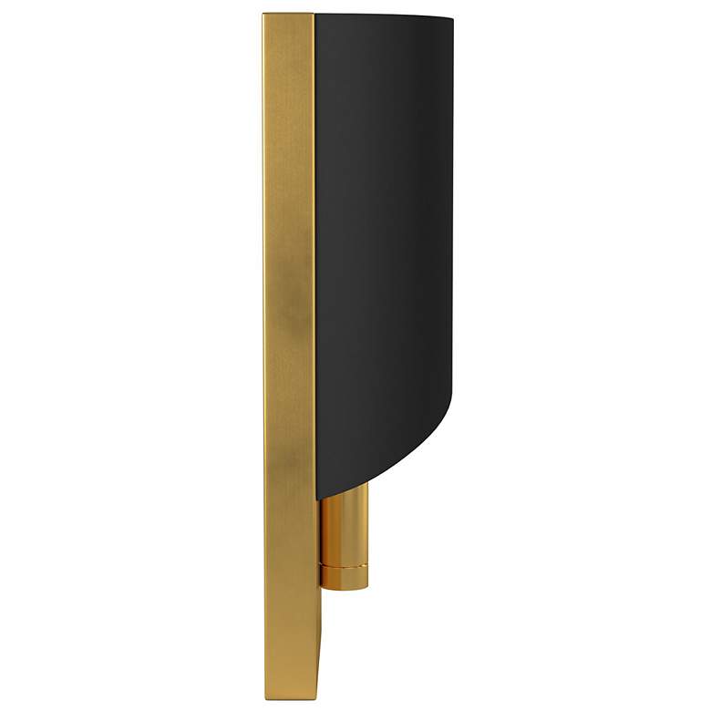 Image 4 Gigi 11 1/2"H Heritage Brass with Satin Black Wall Sconce more views