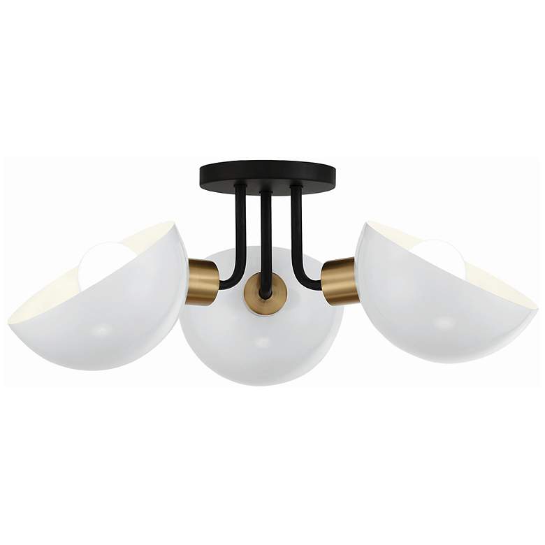 Image 1 Gigi 3 Light Black Brass Ceiling Mount
