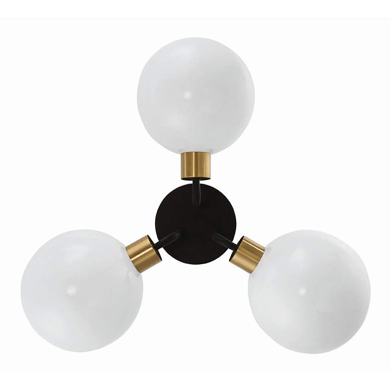 Image 2 Gigi 3 Light Black Brass Ceiling Mount more views