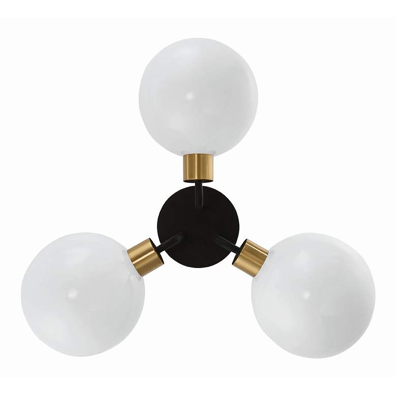 Image 2 Gigi 3 Light Black  Brass Ceiling Mount more views