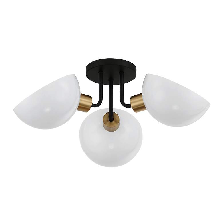 Image 3 Gigi 3 Light Black  Brass Ceiling Mount more views