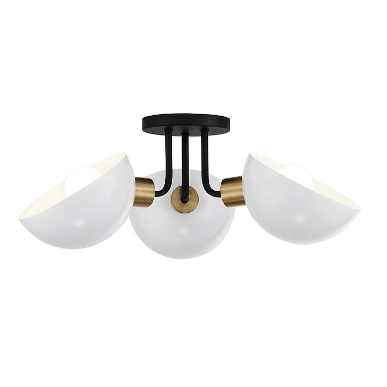 Image 4 Gigi 3 Light Black  Brass Ceiling Mount more views