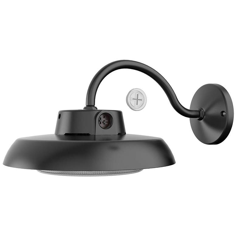 Image 1 Gilbert 10.25" High Black LED Outdoor Sconce