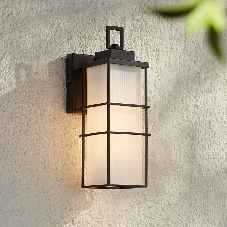 Image 1 Gilbert 11 1/2" High Matte Black Outdoor Wall Light