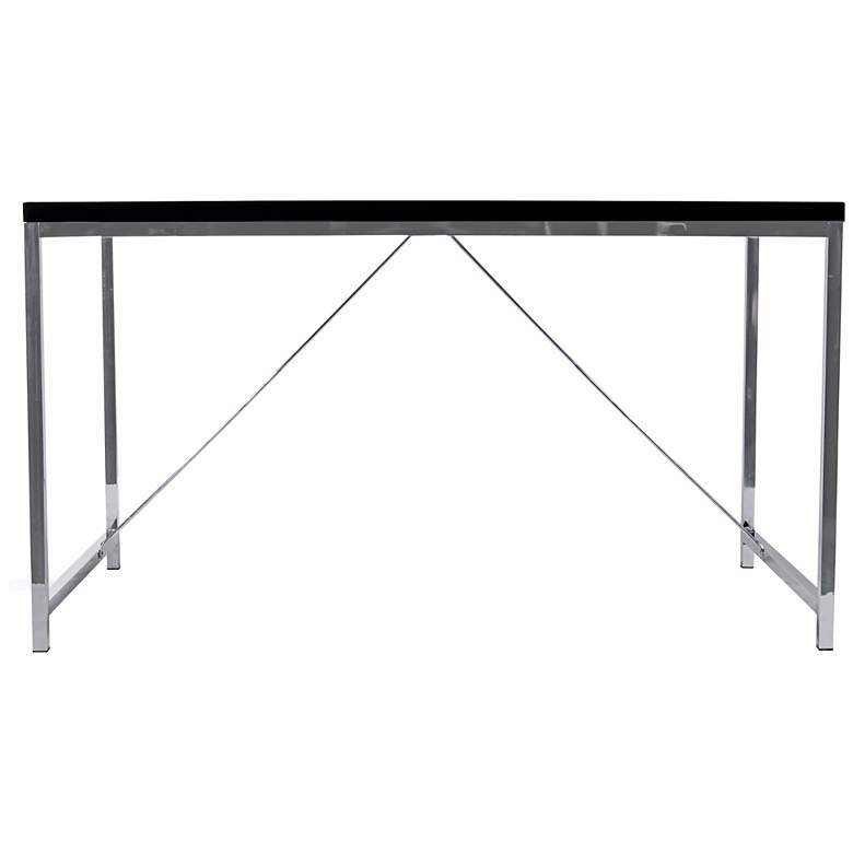 Image 2 Gilbert Gloss Black Lacquer and Chrome Desk more views