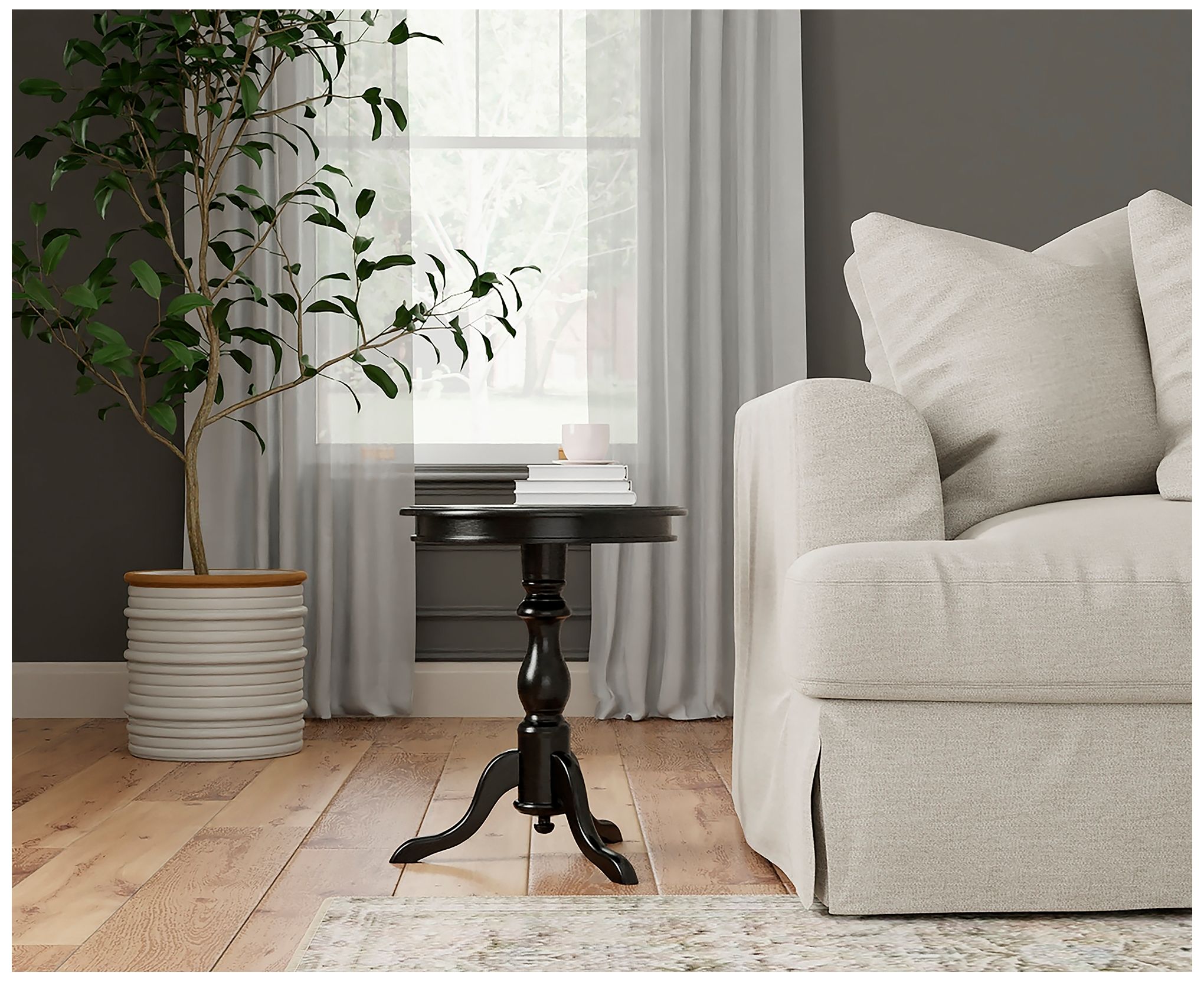 Image 7 Gilda Antique Black Side Table more views