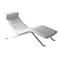 Gilda Steel and White Leatherette Lounge Chair