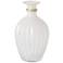 Gilded Collar White 11 1/2"H Small Decorative Glass Bottle