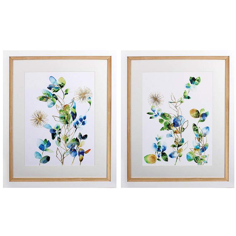 Image 1 Gilded Garden 28"W x 34"H Framed Art Set of 2