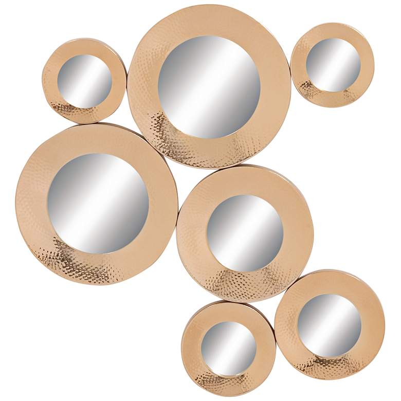 Image 1 Gilded Rings 29 inch Wide Mirror Wall Art	