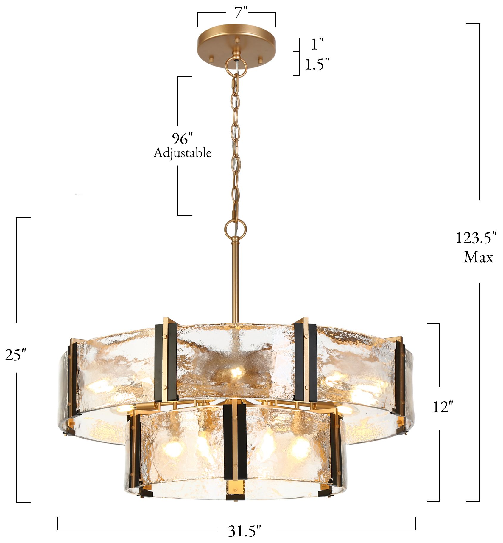Image 2 Gildon 31.5" Wide Black Gold 15-Light Chandelier more views