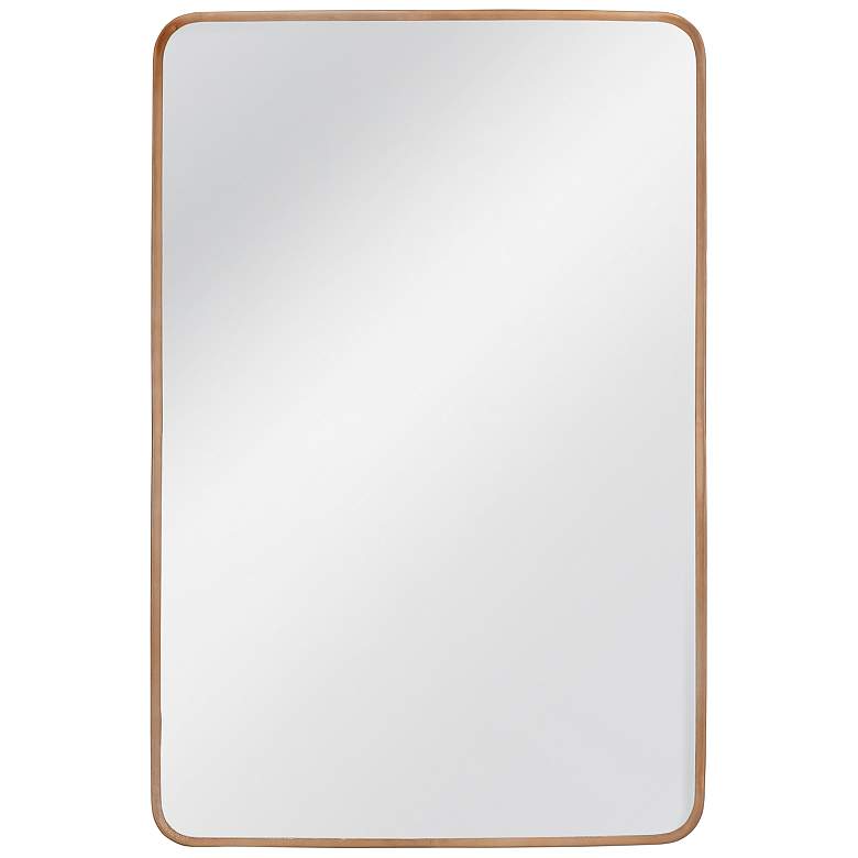 Image 2 Giles Brass Metal 24 inch x 36 inch Rectangular Wall Mirror