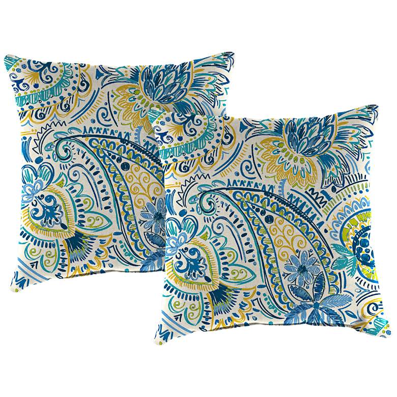 Image 1 Gilford Baltic 18 inch Square Outdoor Toss Pillow Set of 2