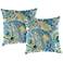 Gilford Baltic 18" Square Outdoor Toss Pillow Set of 2