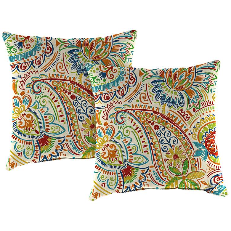 Image 1 Gilford Festival 18 inch Square Toss Pillow Set of 2