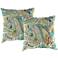 Gilford Opal 18" Square Outdoor Toss Pillow Set of 2