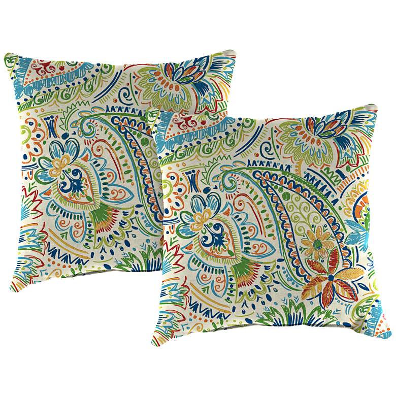 Image 1 Gilford Opal 18 inch Square Outdoor Toss Pillow Set of 2