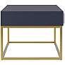 Gilhame 47 3/4"W Antique Blue Gold Rectangular Coffee Table