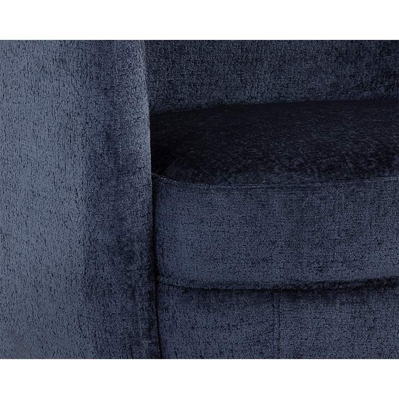 Image 4 Gilley Bergen Navy Fabric Swivel Lounge Chair more views