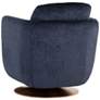Gilley Bergen Navy Fabric Swivel Lounge Chair in scene