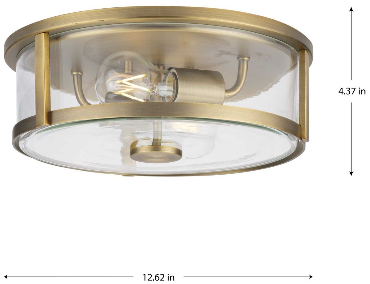 Image 4 Gilliam Collection 12-5/8 in. Two-Light Flush Mount P350253 more views
