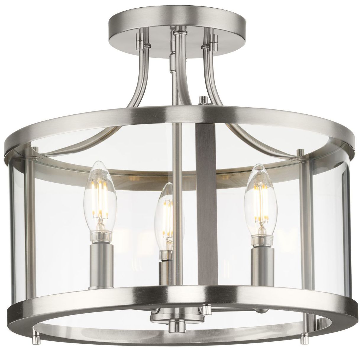 Gilliam Collection 13 in. Three-Light Semi-Flush Mount