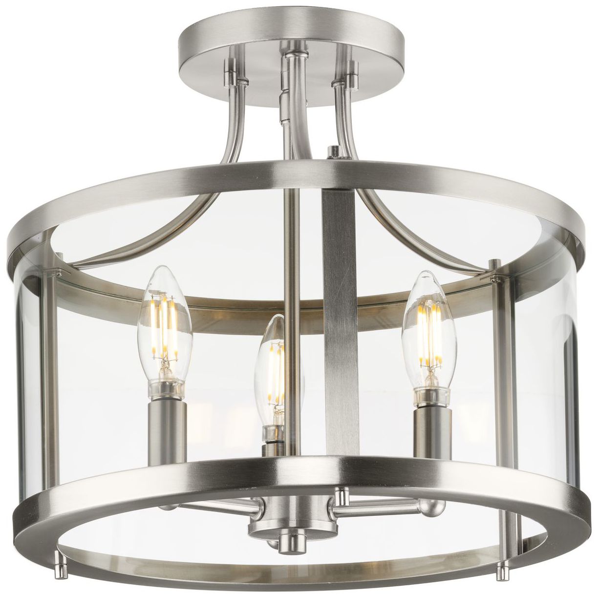 Image 6 Gilliam Collection 13 in. Three-Light Semi-Flush Mount more views