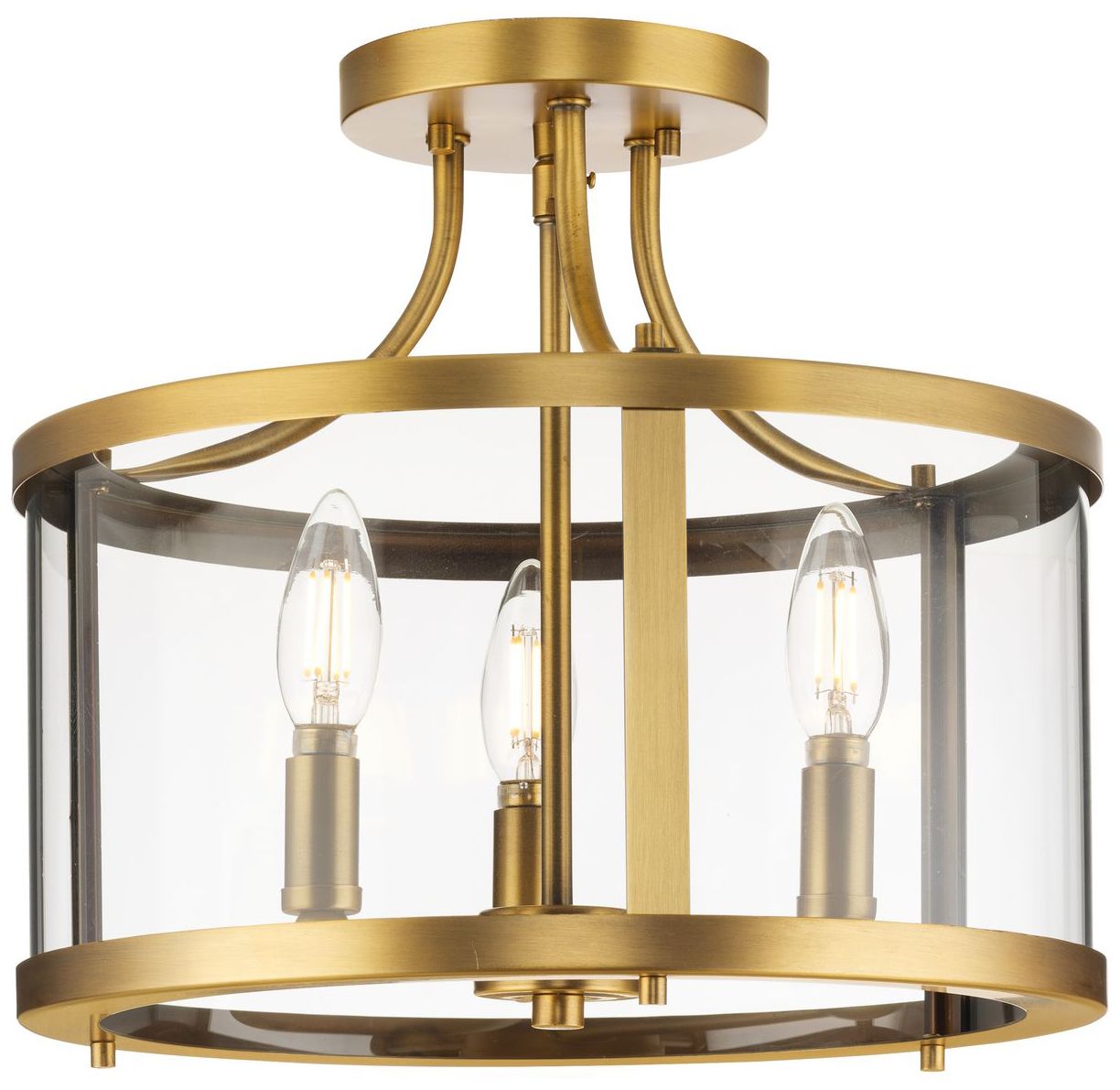 Image 5 Gilliam Collection 13 in. Three-Light Semi-Flush Mount more views