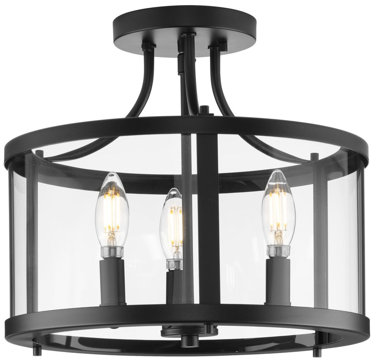 Image 5 Gilliam Collection 13 in. Three-Light Semi-Flush Mount more views