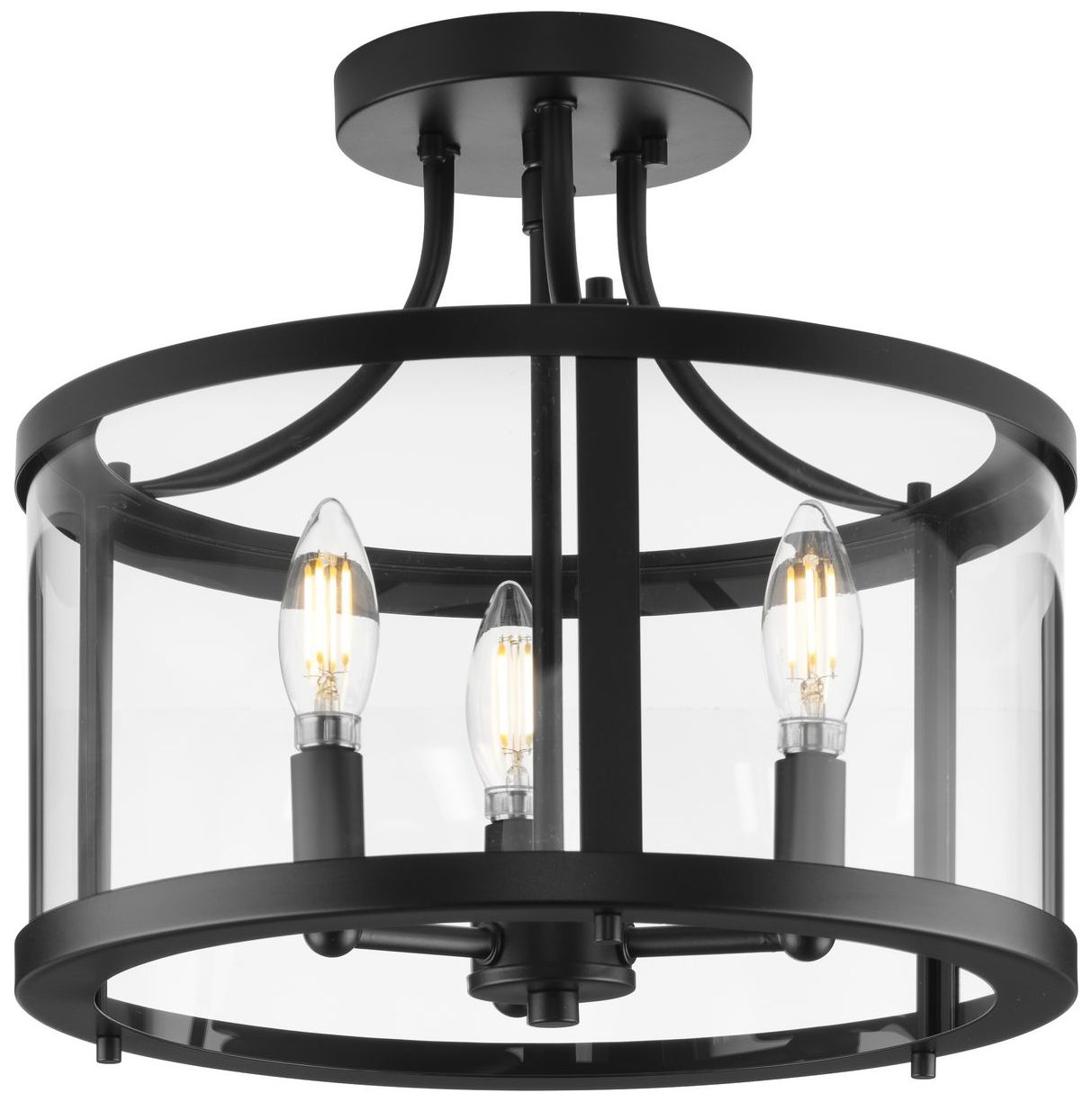 Image 6 Gilliam Collection 13 in. Three-Light Semi-Flush Mount more views