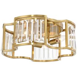 Gillian 15&quot; Wide Soft Gold Crystal 4-Light Ceiling Light