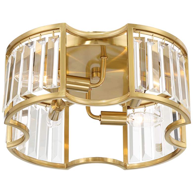 Image 6 Gillian 15 inch Wide Soft Gold Crystal 4-Light Ceiling Light more views