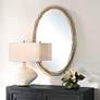 3_Gillian Antiqued-Brushed Gold 26" x 39" Wall Mirror more views