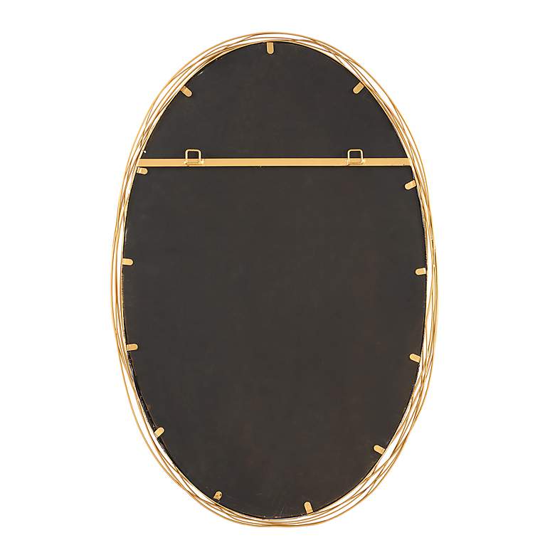 Image 6 Gillian Antiqued-Brushed Gold 26" x 39" Wall Mirror more views
