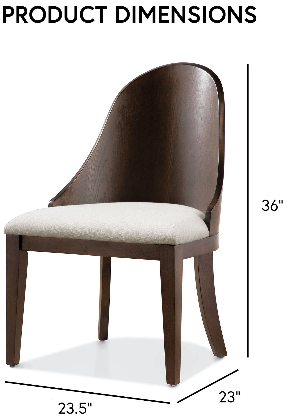 Gillis Modern Dark Walnut Cradle Back Dining Chair Set of 2