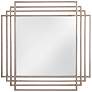 Gillis Silver Leaf Metal 24" Square Wall Mirror