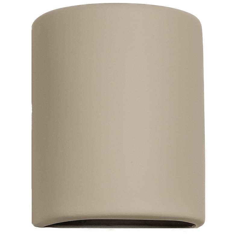 Image 2 Gilly-10-inch-high-ceramic-beige-up/down-LED-outdoor-wall-light