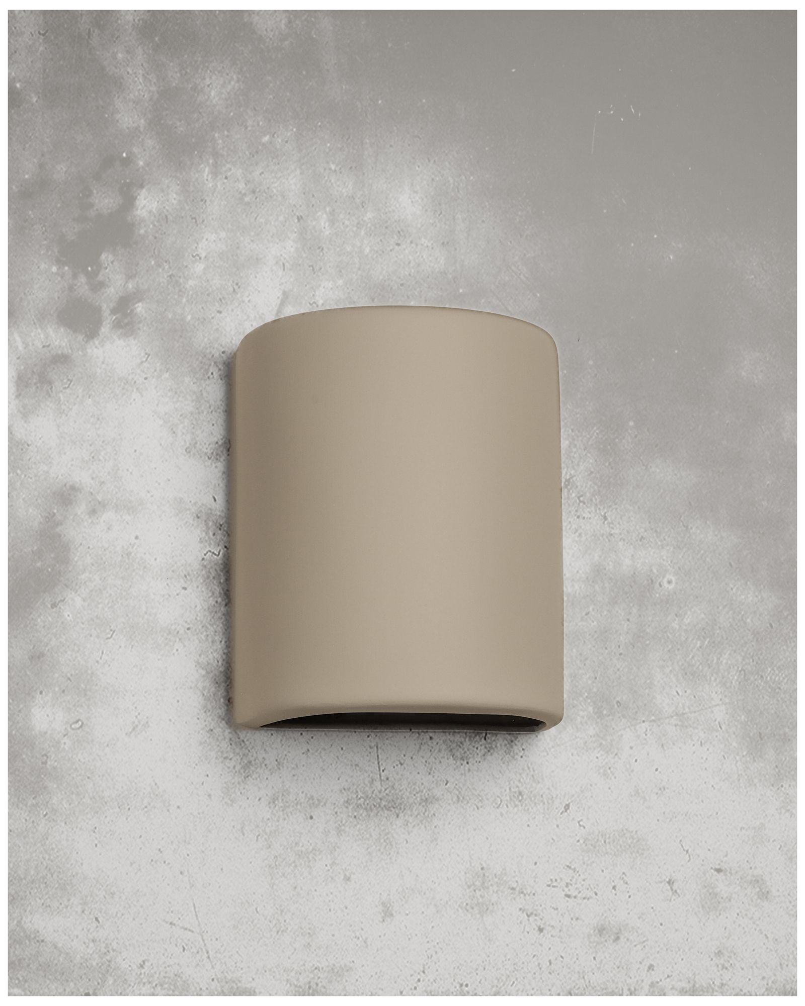 Image 3 Gilly-10-inch-high-ceramic-beige-up/down-LED-outdoor-wall-light more views